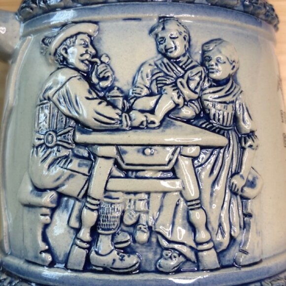 Original Thewalt German Ceramic Stein, Raised Sculpture Design, 1371 - Picture 4 of 16